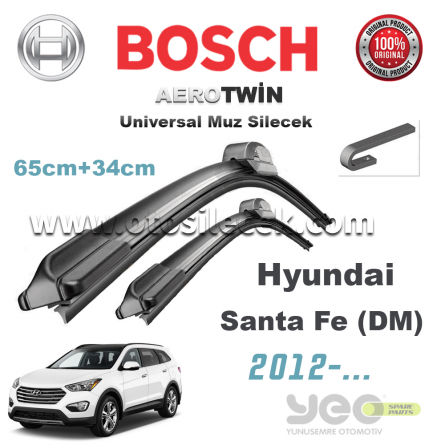 Hyundai Santa Fe (DM) Bosch Aerotwin Muz Silecek Takımı 